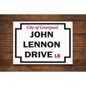 City of Liverpool John Lennon Drive Sign Street Traffic Travel England